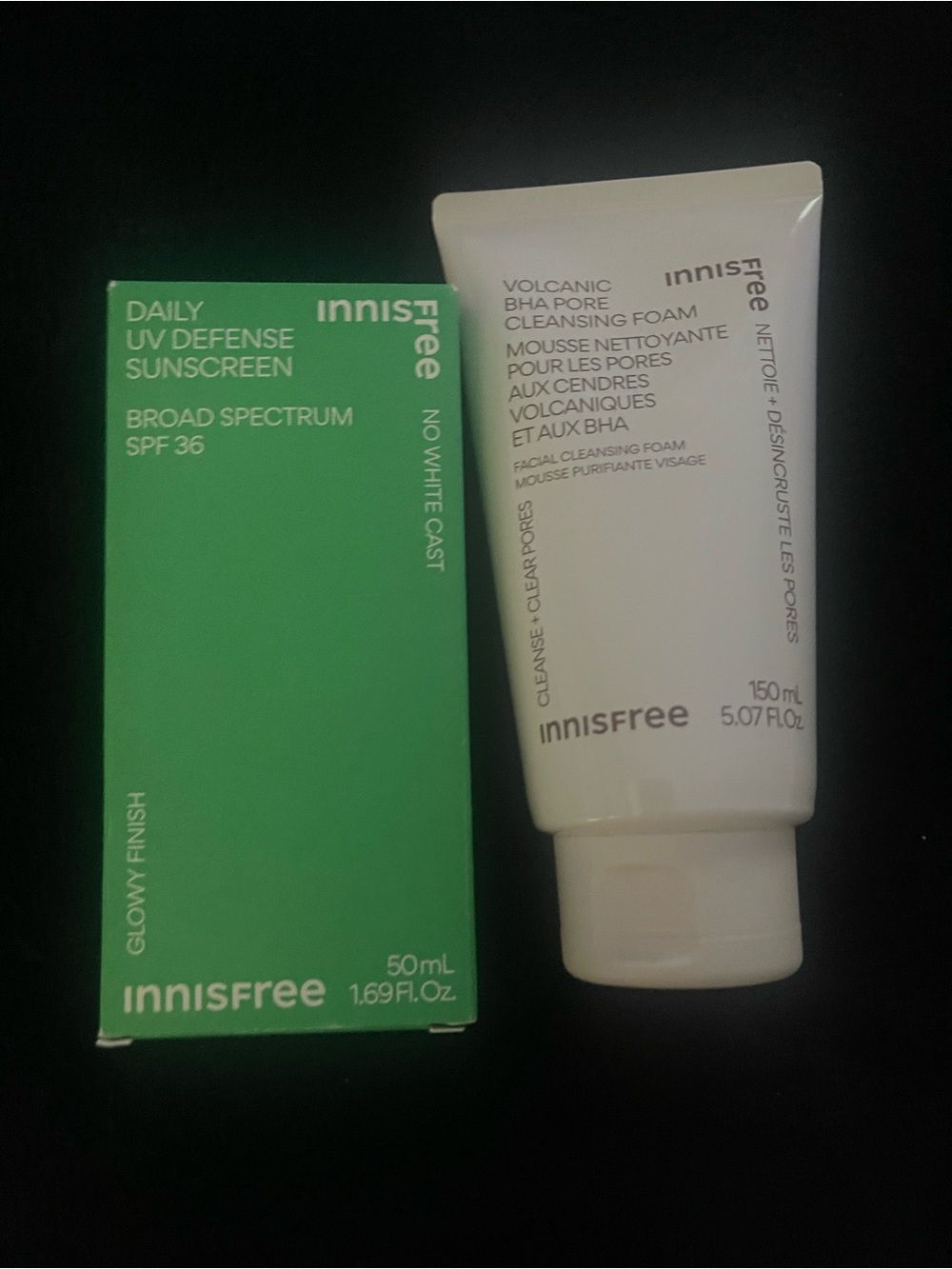 Bundle, innisfree duo Volcanic BHA Pore Cleansing Foam — UV sunscreen SPF 36
